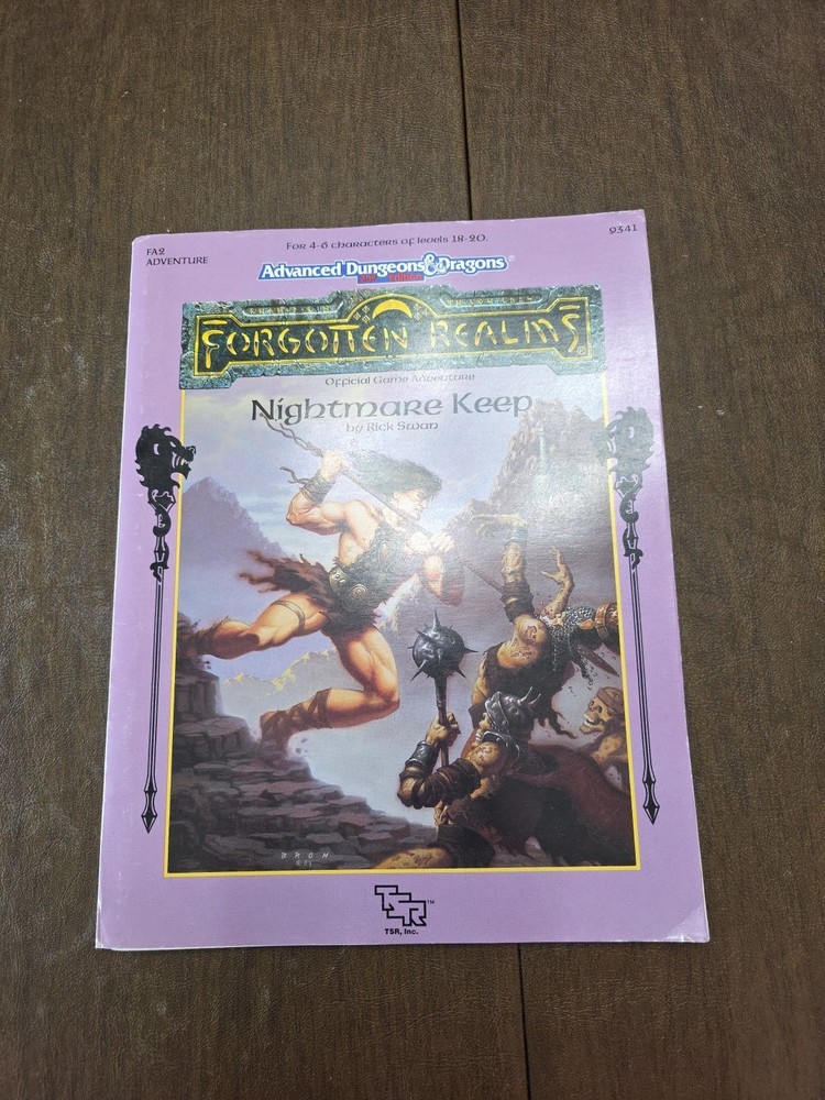 Advanced Dungeons & Dragons 2nd Edition Nightmare Keep + Map TSR FA2 9341 AD&D