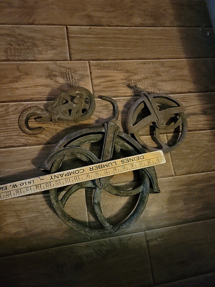 Antique Rustic Barn Pulleys