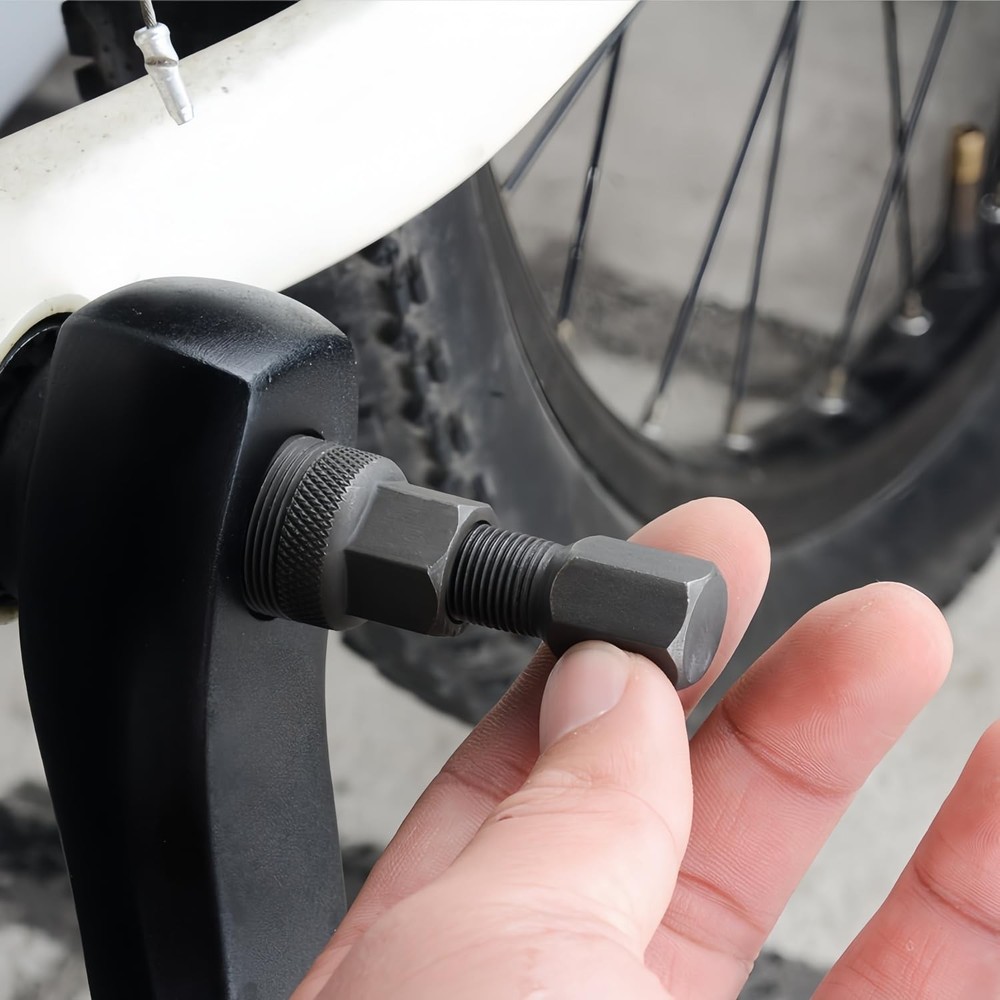 Durable Bicycle Crank Remover Tool Compact Puller Maintenance Accessory Black
