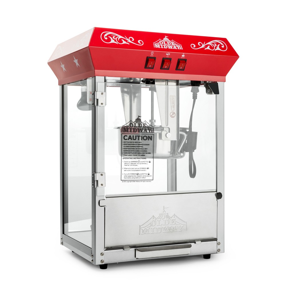 Bar Style Popcorn Machine Maker Popper with 10-Ounce Kettle