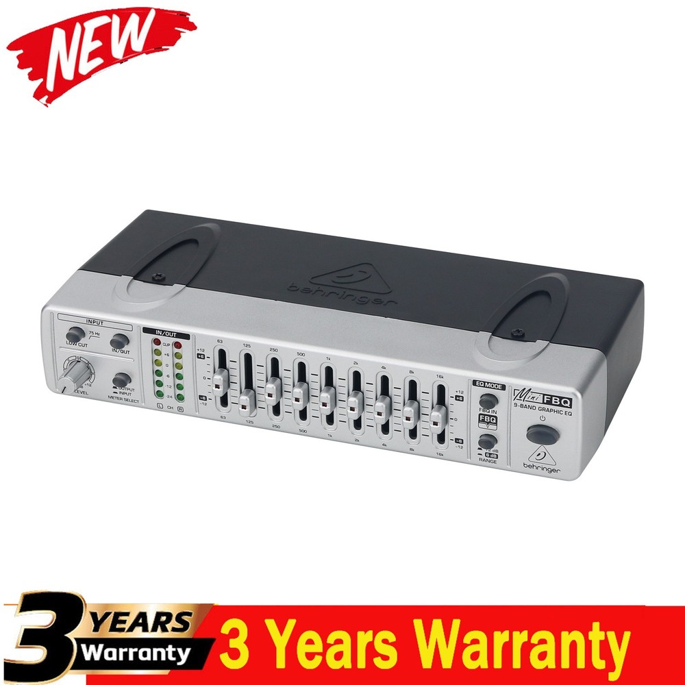 FBQ800 9-Band Graphic EQ Equalizer Feedback Suppressor Audio Equalizer Processor