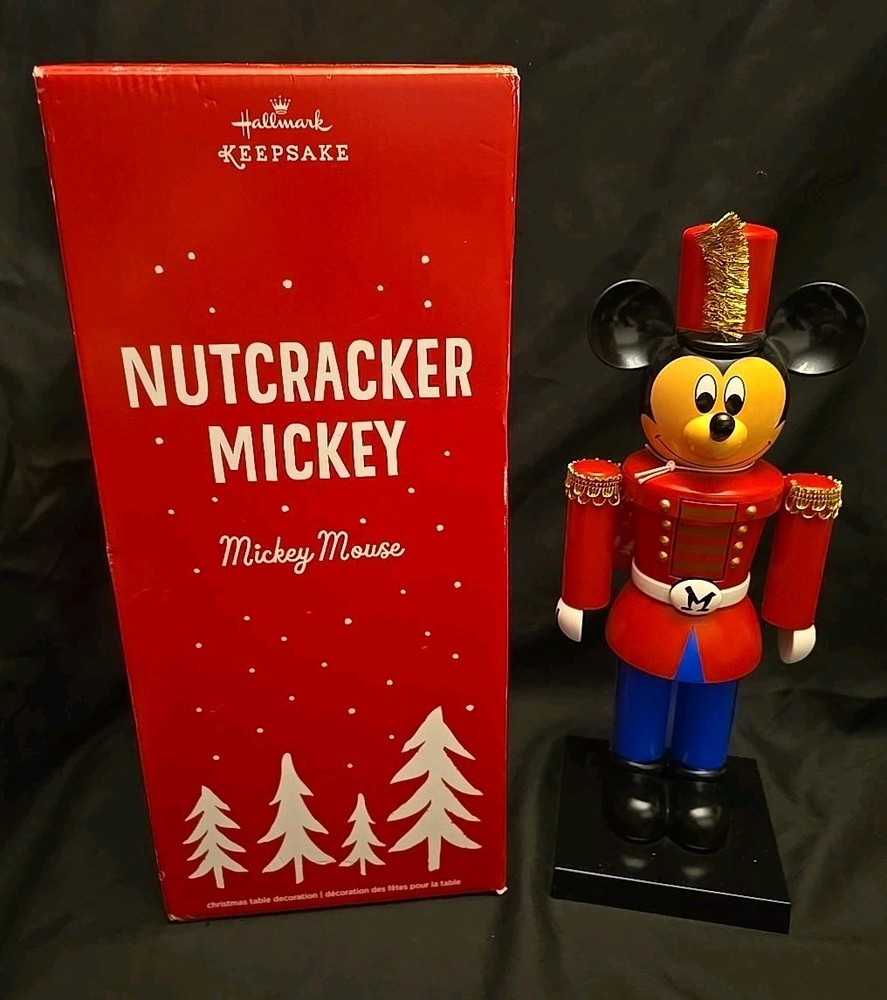 Large 14"  DISNEY HALLMARK KEEPSAKE MICKEY MOUSE NUTCRACKER NIB