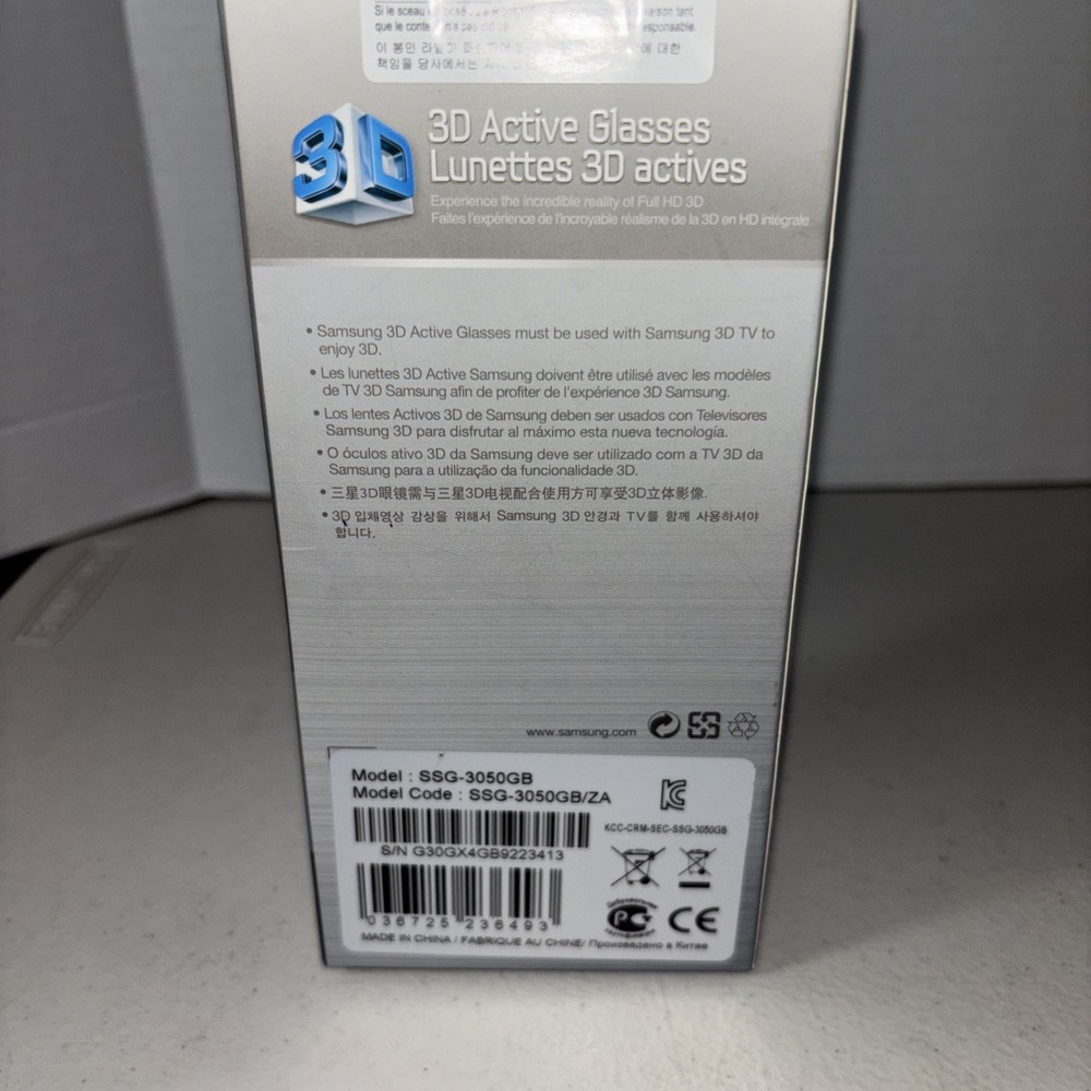 Samsung SSG-3050GB Stereoscopic 3D Active Glasses - Black