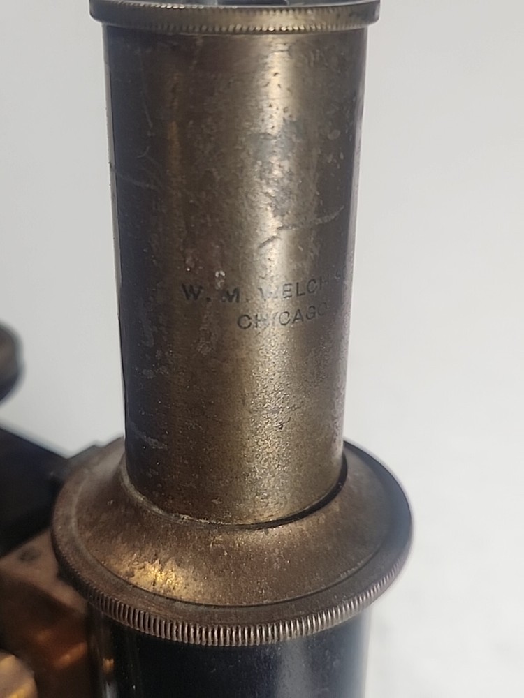 Vintage Bausch & Lomb Optical Microscope Brass / Metal