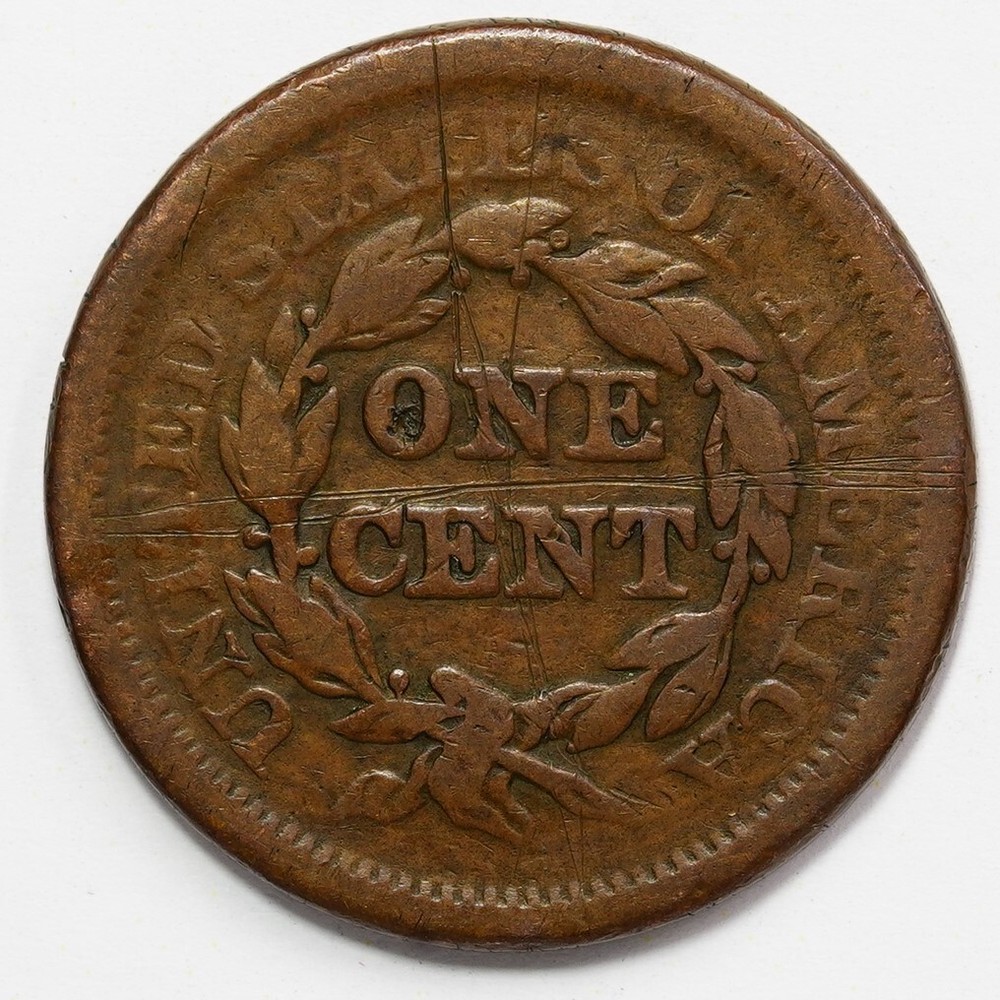 1851 Braided Hair Large Cent