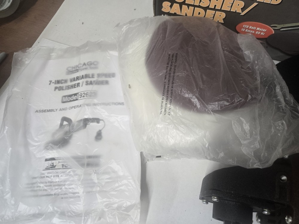 Chicago Electric Power Tool 7" Variable Speed Polisher/Sander