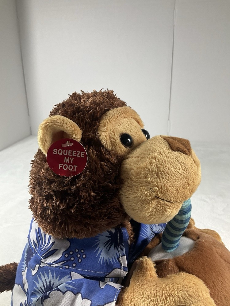 Cuddle Barn Vacation Monty 11'' Monkey Sings "Escape" Drinks Ron Jon W/ Tags
