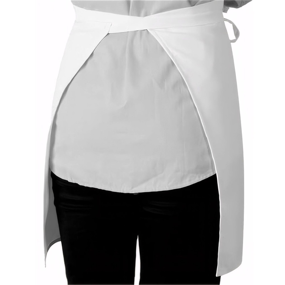 Long Server Apron with 2 Pockets, Extra Long Tie, Lightweight Half Aprons for...
