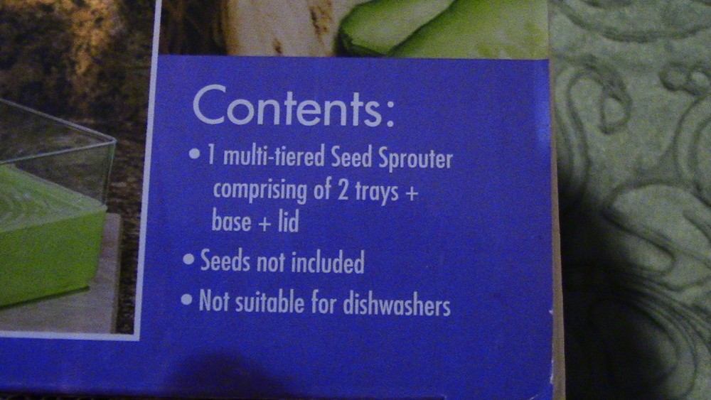 4-Tier Seed Sprouter Kit, Stackable Growing Trays for Bean and Micro Green Seeds