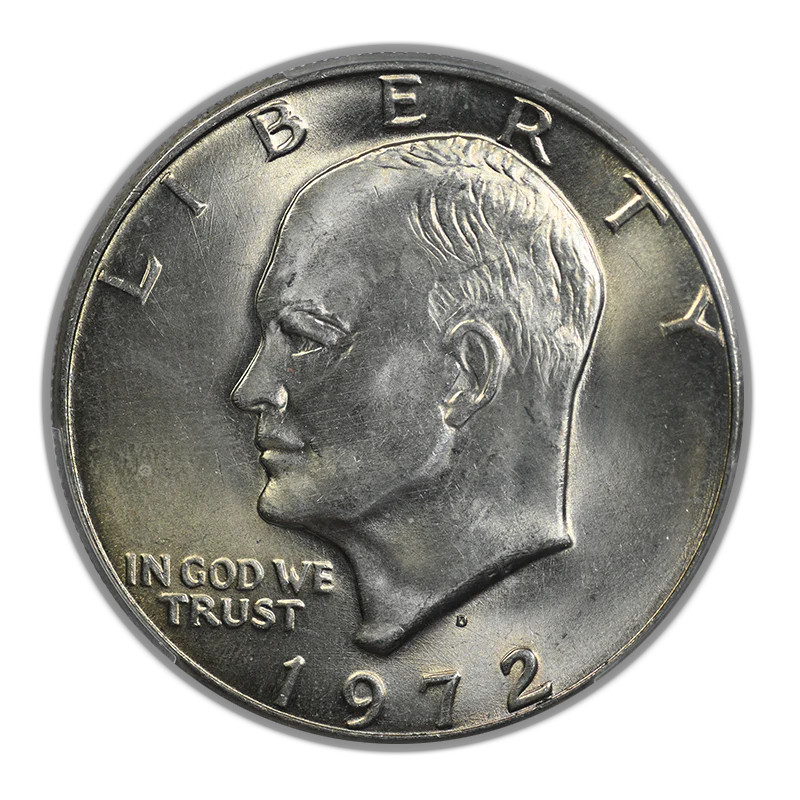 1972-D Clad Eisenhower Ike Dollar $1 PCGS MS64 CAC