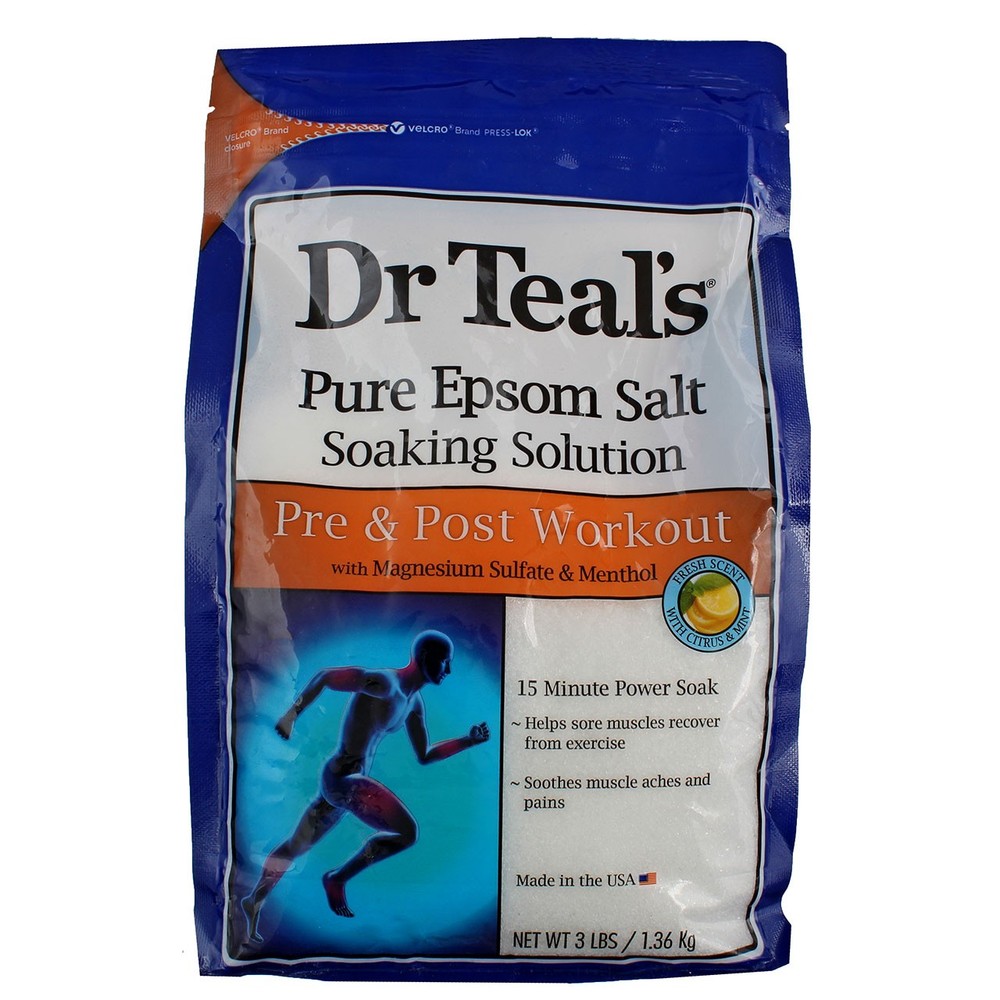 Dr Teal's Pure Epsom Salt Soaking Solution, Citrus and Mint, 3 lbs