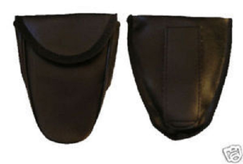 TWO! Handcuff Case  Hand Cuffs Belt Loop on Back Hook & Loop Flap Closure Cuff