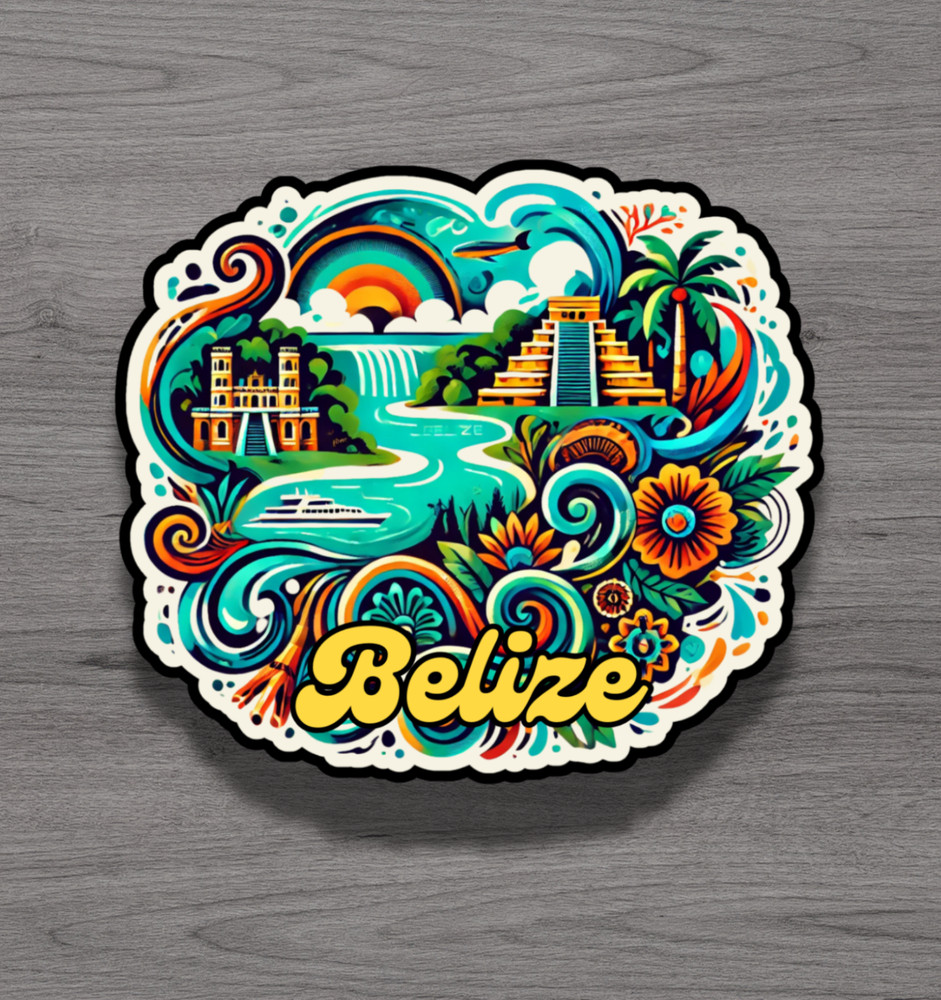 Belize Fridge Magnet or Laptop Sticker