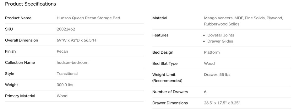 Queen size storage bedset; sturdy, brown, solid wood