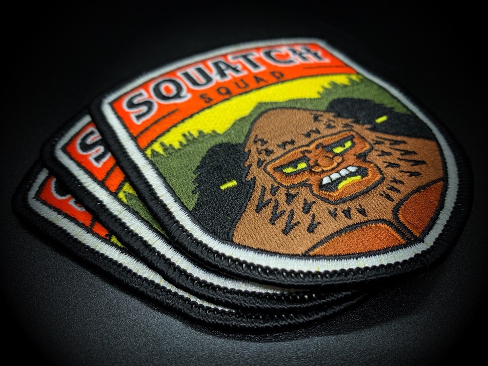 SASQUATCH / BIGFOOT / YETI / Squatch Squad Embroidered Patch’s (you get three!)
