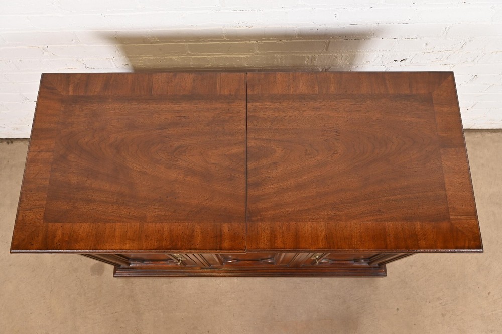 Regency Walnut Expanding Top Buffet Server or Bar Cabinet by Mount Airy