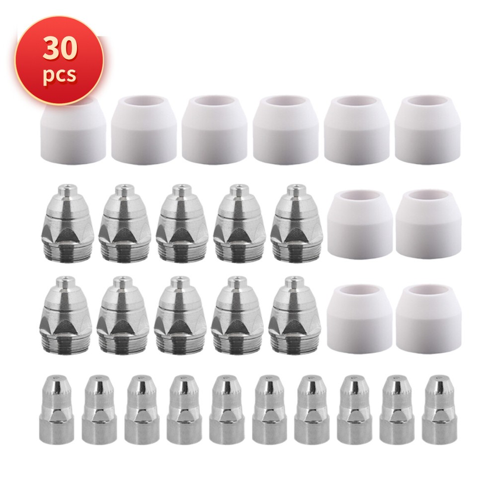 30 pcs 70-80A 1.3mm Consumables Kit fit Longevity FORCECUT 80i Plasma Cutter