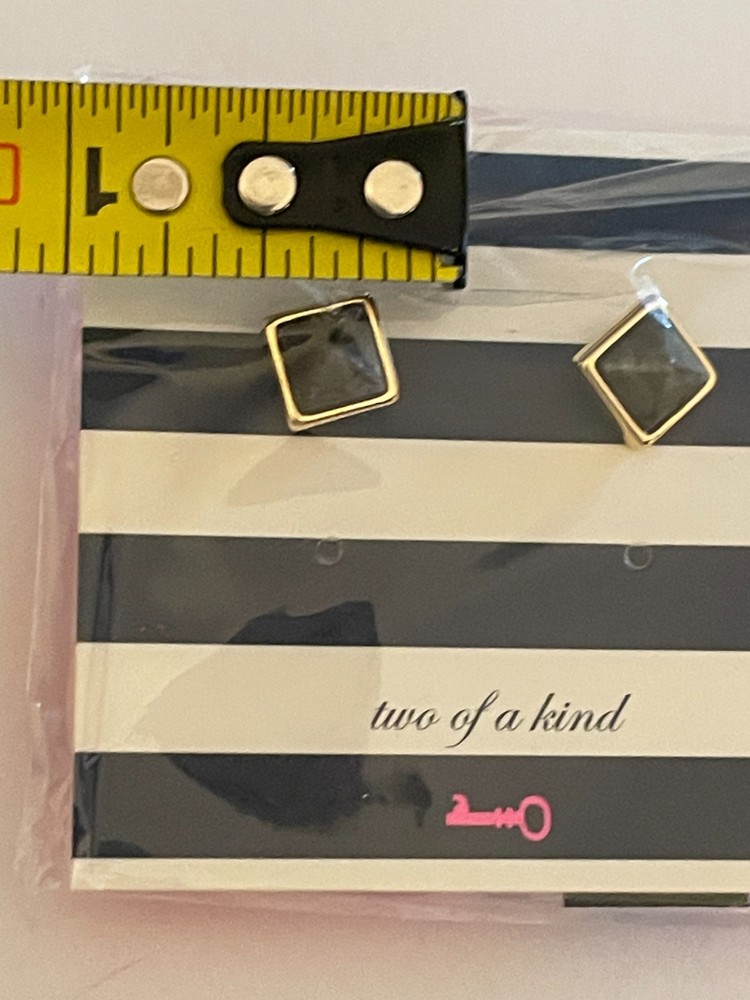 Tiny Square Stud Earrings Two Of A Kind Earrings