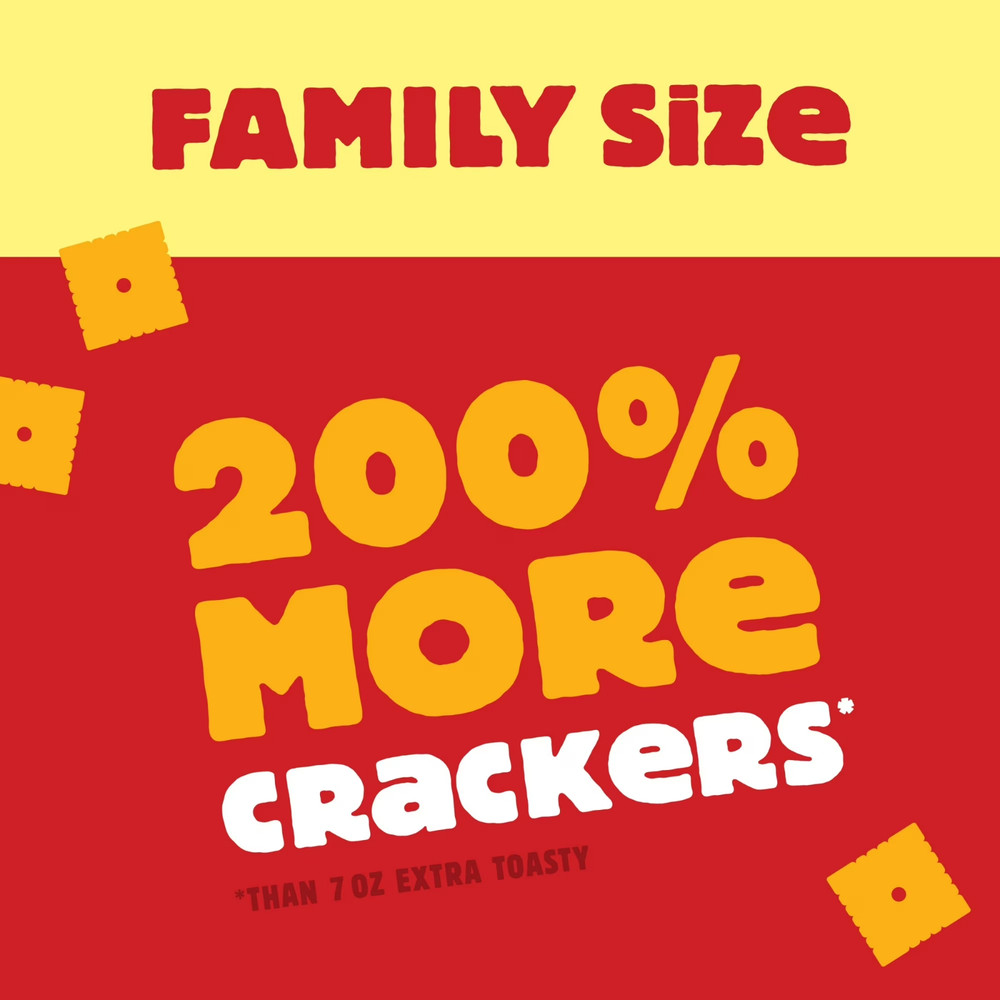 Cheez-It Extra Toasty Cheese Crackers, Baked Snack Crackers, 21 oz