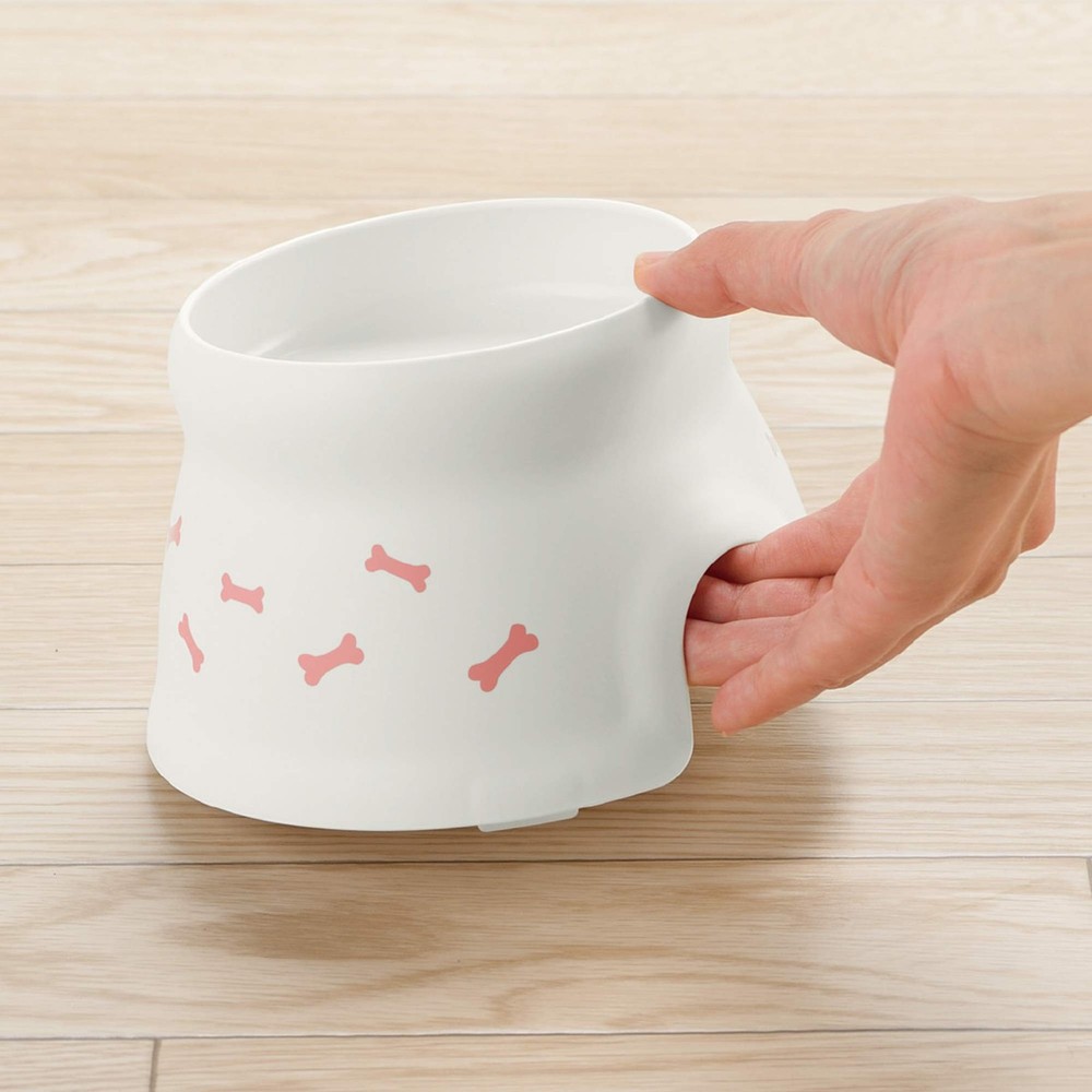 Richell - Raised Dog Bowl Small, Bone (RCL50010)