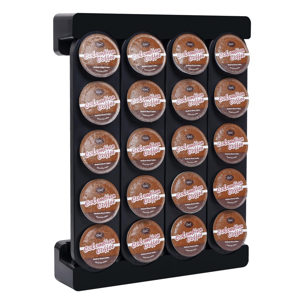 Wall Mounted Coffee Pod Holder, Holds 20 K Cup Coffee Capsules, for Wall Coun