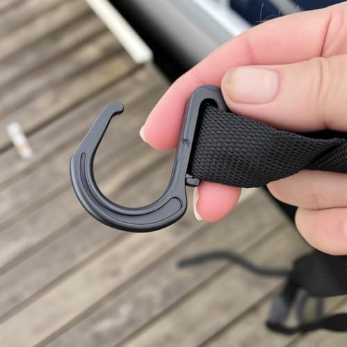 8 Pack Plastic Cord Hooks for Car Storage Net, S-Bungee Trunk Mesh Organizer