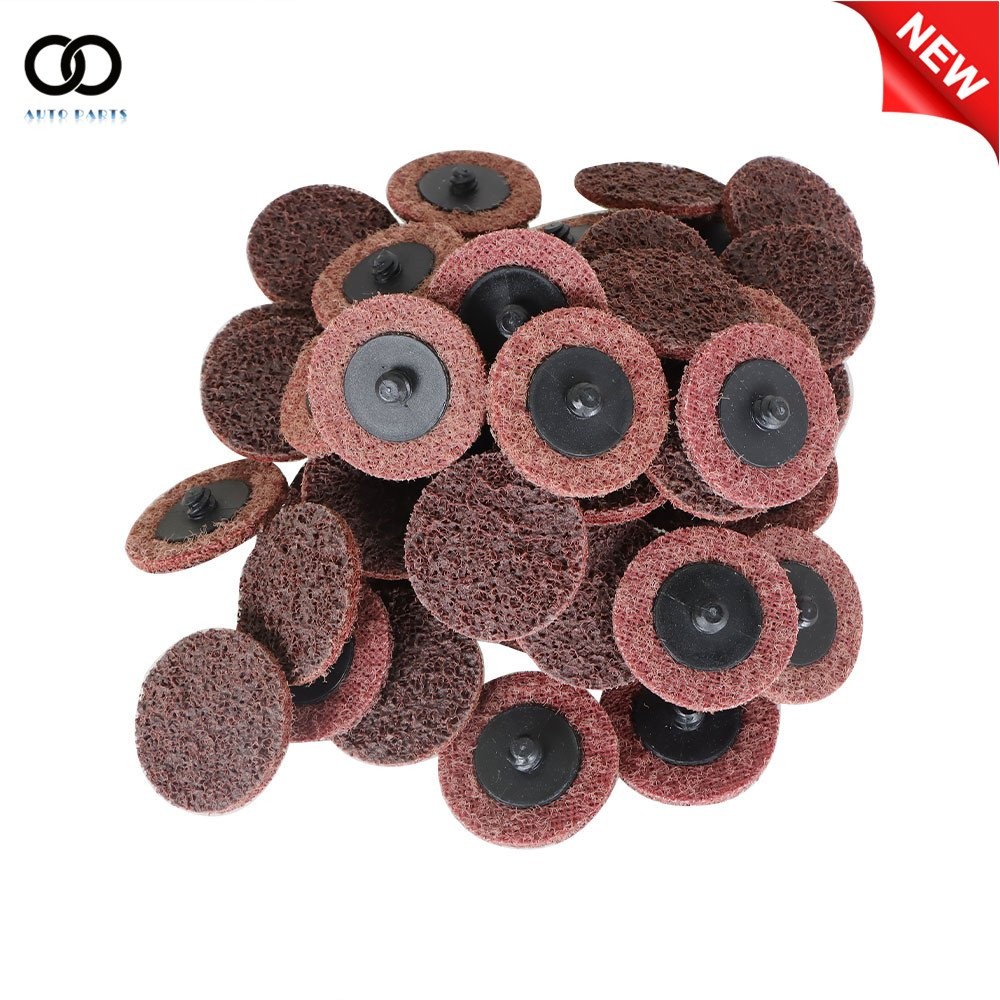 50× 2 inch Medium Surface Conditioning Discs Roll Lock Die Grinder Sanding Pads
