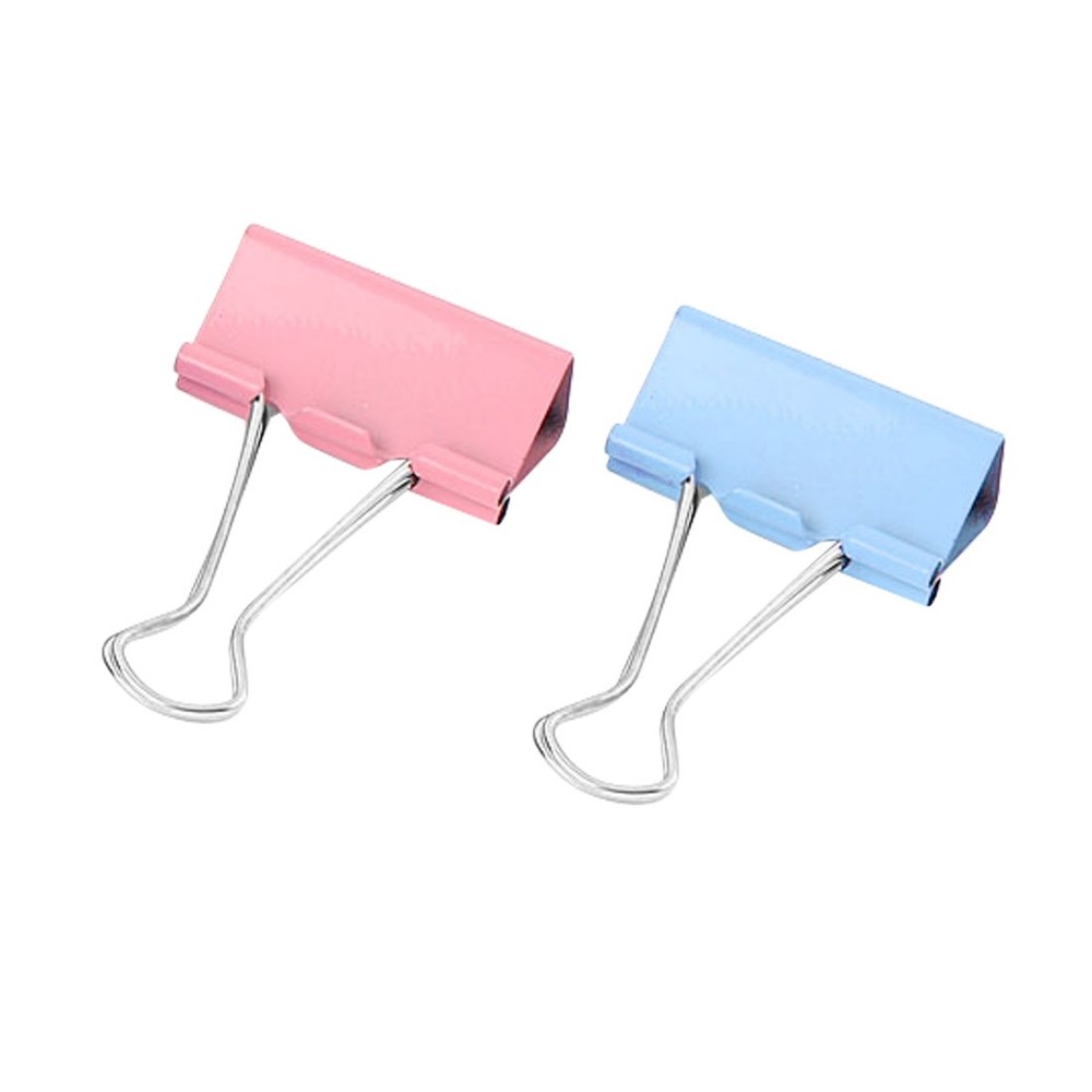 Office Paper Document Organize 19mm Metal Bookbinding Binder Clips 40pcs