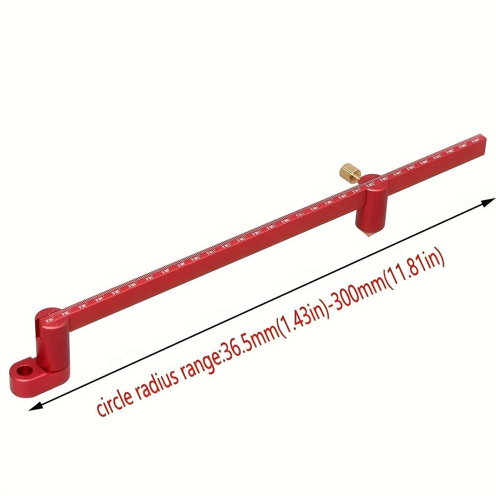 Adjustable Compass Ruler - Precision Circle Drawing for Woodworking & Drafting