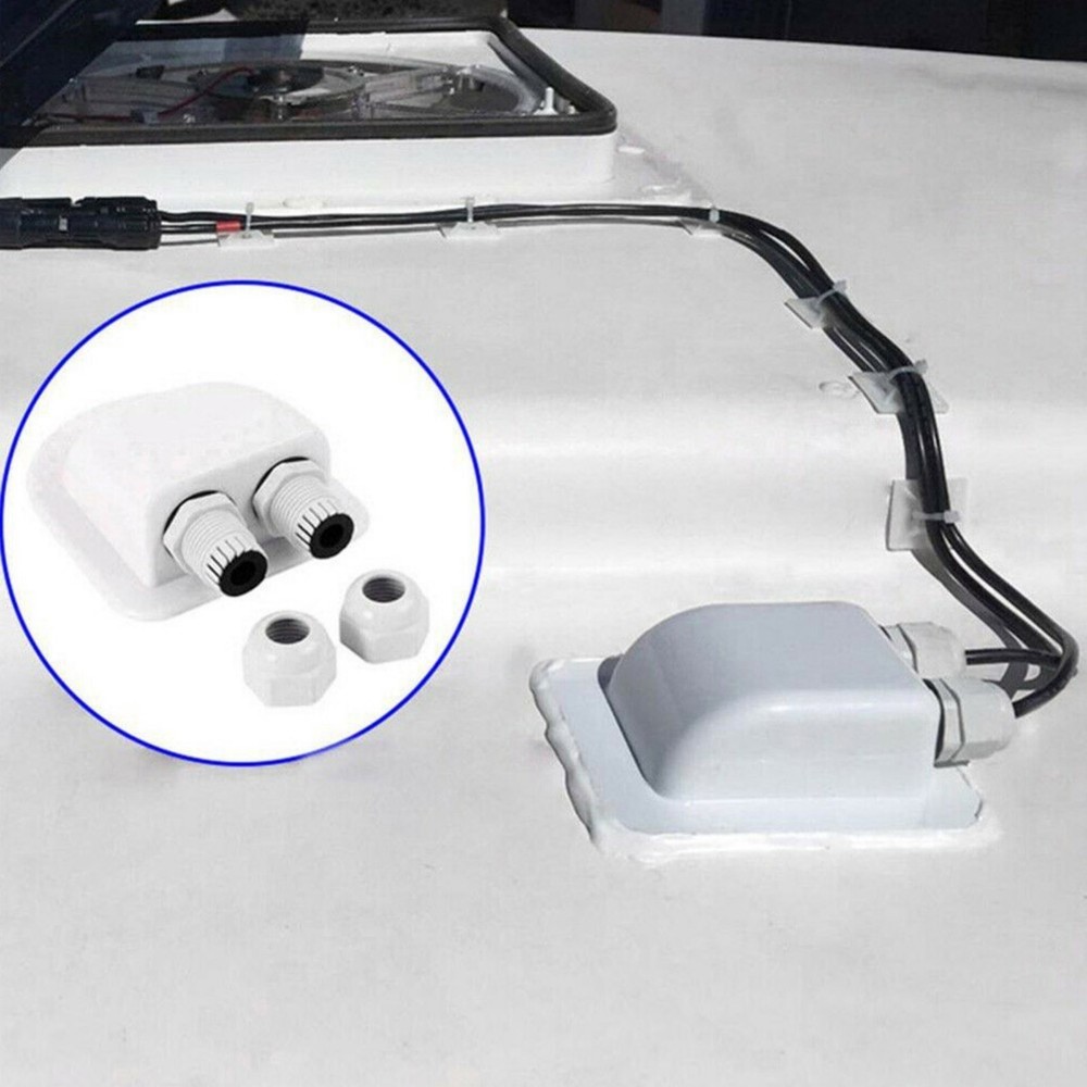 Maintenance-Free Cable Entry Box for Solar Roof Projects - White ABS Material