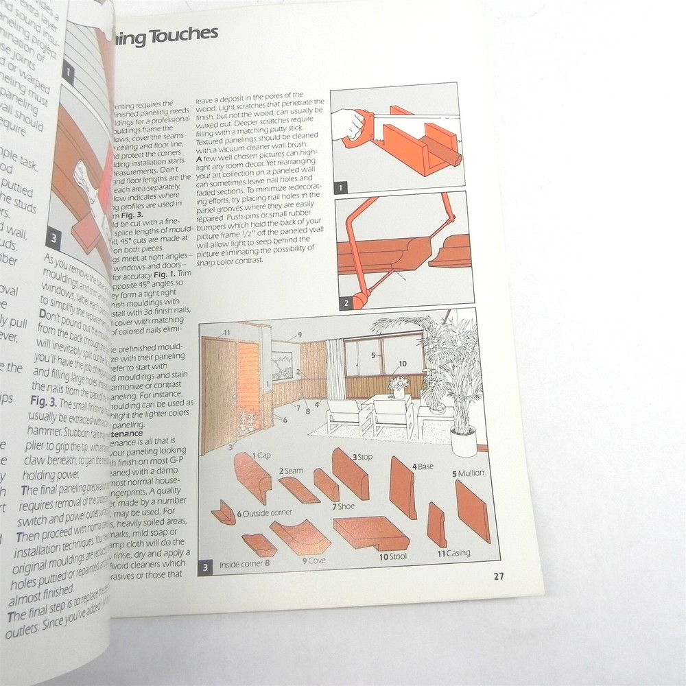 VINTAGE 1981 THE PANELING BOOK COMPLETE GUIDE TO INSTALLING WALL PANELING