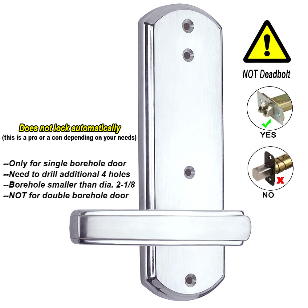 Keyless Door Lock Mechanical Push Button Digital Keypad Entry Security Door Knob