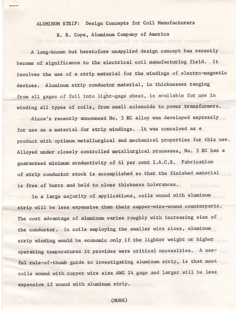 Alcoa Aluminum Conductor Selector Chart,