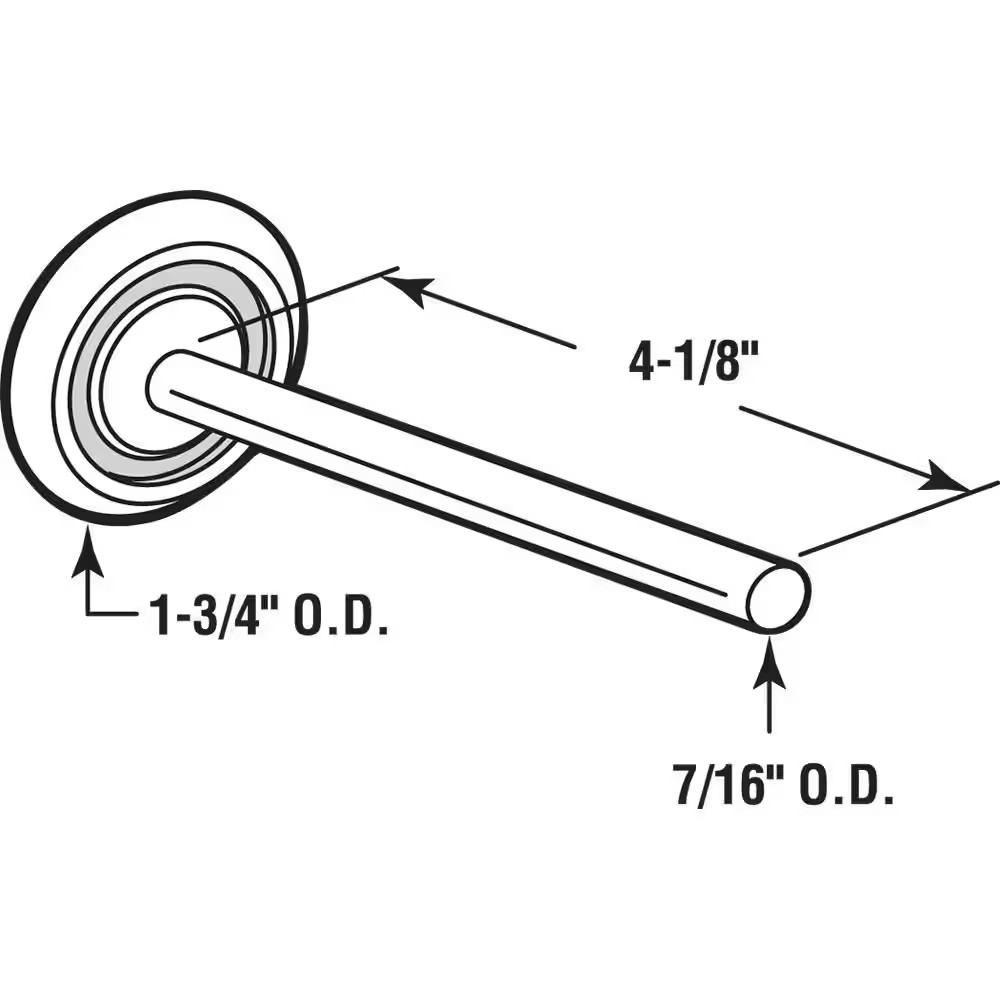 Steel, Heavy Duty Short Stem Roller