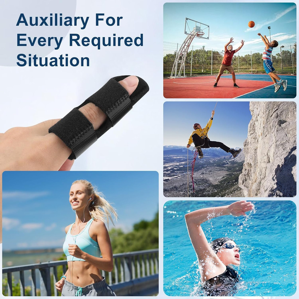 5PCS Trigger Finger Splint, Finger Braces Joint Stabilizer, Adjustable Mallet Sp