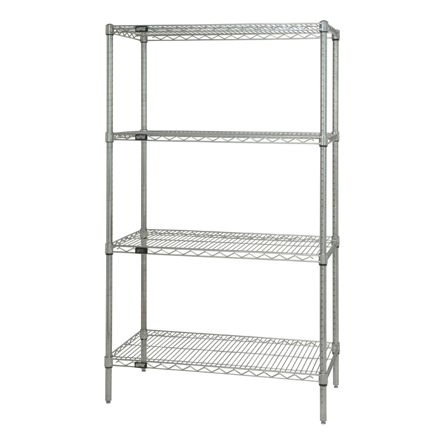Quantum WR63-1860SG-5 NSF 5 Shelf Galvanized Steel Solid Shelving Starter Kit...