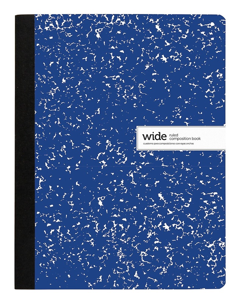 Office Depot Composition Notebook, 9-3/4" x 7-1/2", 100 Sheets, Blue, 12 Pack
