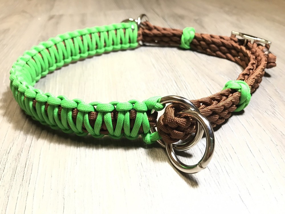 side pull hackamore attachment with a whoa neon green and brown...mini to draft