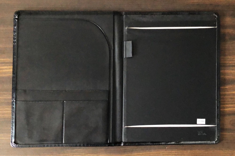 Vintage Kronos Black Notepad Portfolio Holder