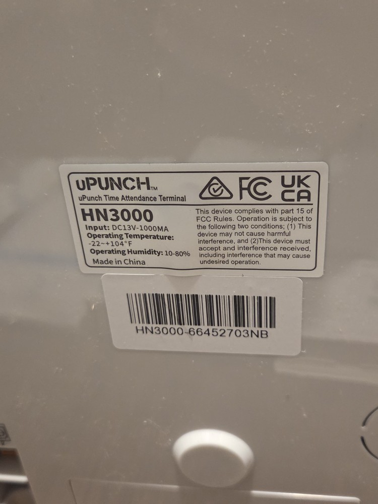 HN3000 Non-Calculating Time Clock