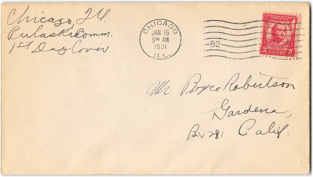 US #690 First Day Cover (FDC), 1931