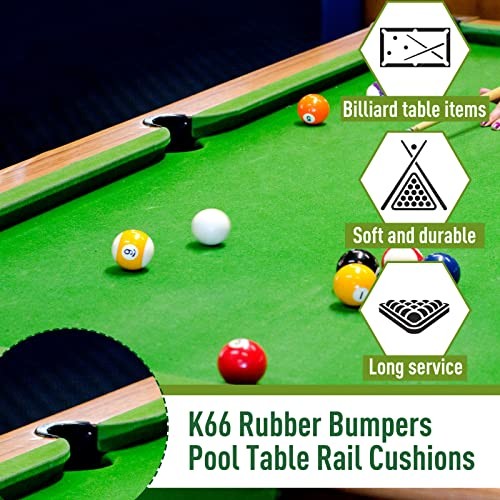 Pack KRubber Bumpers 8 Foot Pool Table Bumpers Replacement Pool Table Rail 6