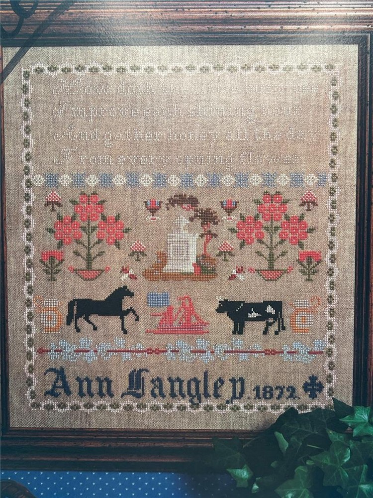 HIGH TIDE ENTERPRISES Counted Cross Stitch Leaflet - ANN LANGLEY SAMPLER