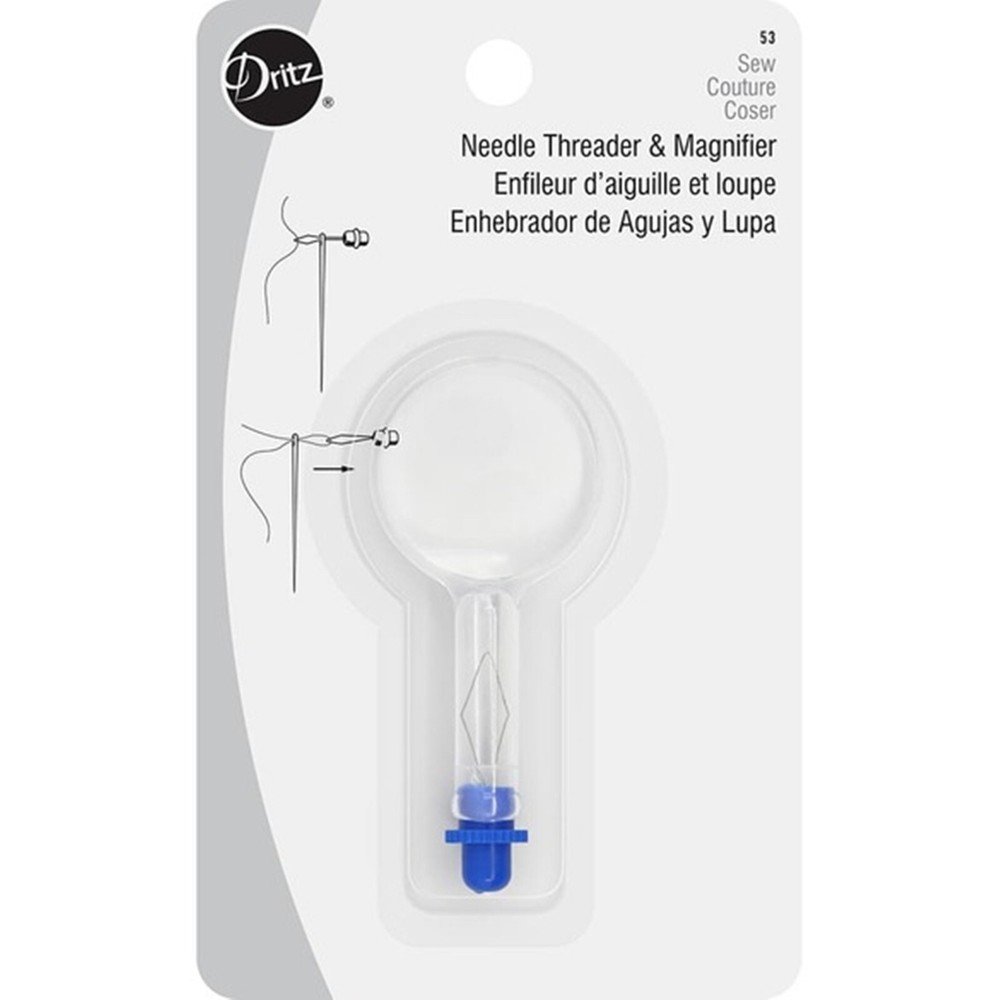 Needle Threader and Magnifier for Hand Sewing Needles Helpful Tool Small Eyes