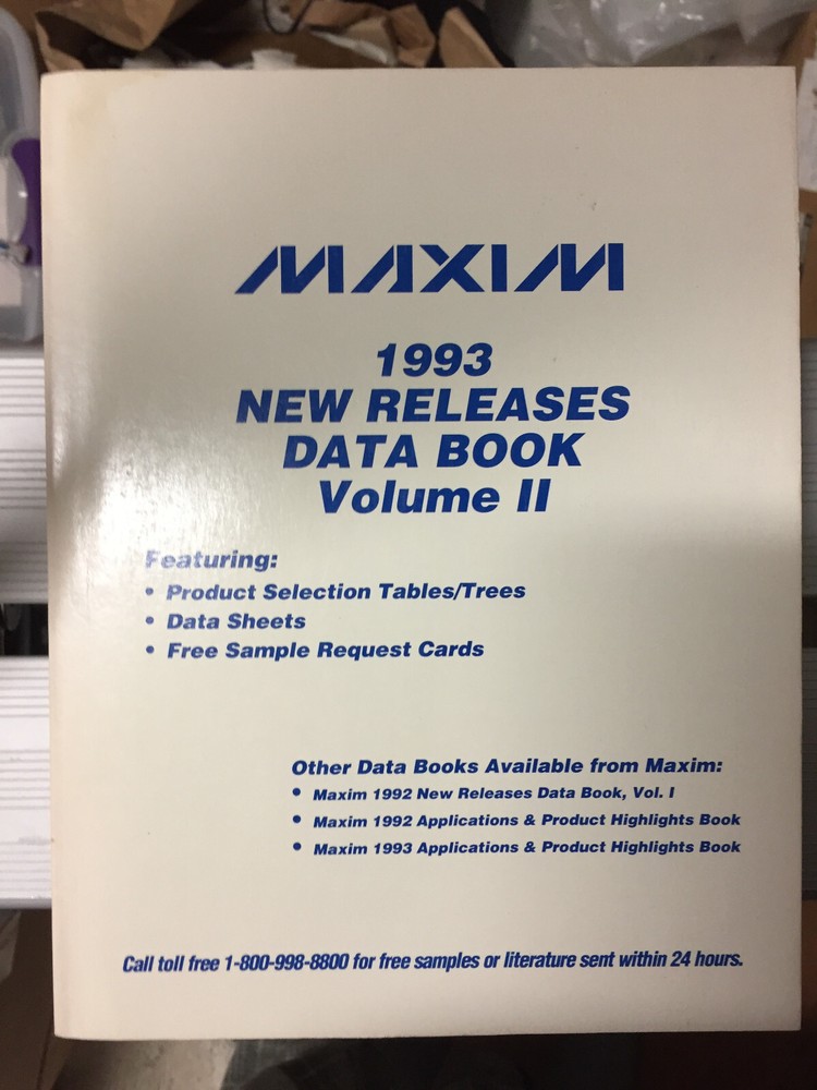 Data Book = Maxim Semiconductor Six Volume Set plus Applications Highlight = Lot
