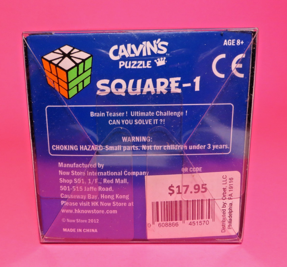 2012 Calvin's Square-1 Black 3x3 Puzzle Cube...Retired, HTF