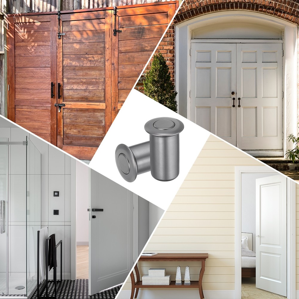 2PCS 0.51" Door Latch Dust Protector, Dust-Proof Sliding Lock Insert, Grey