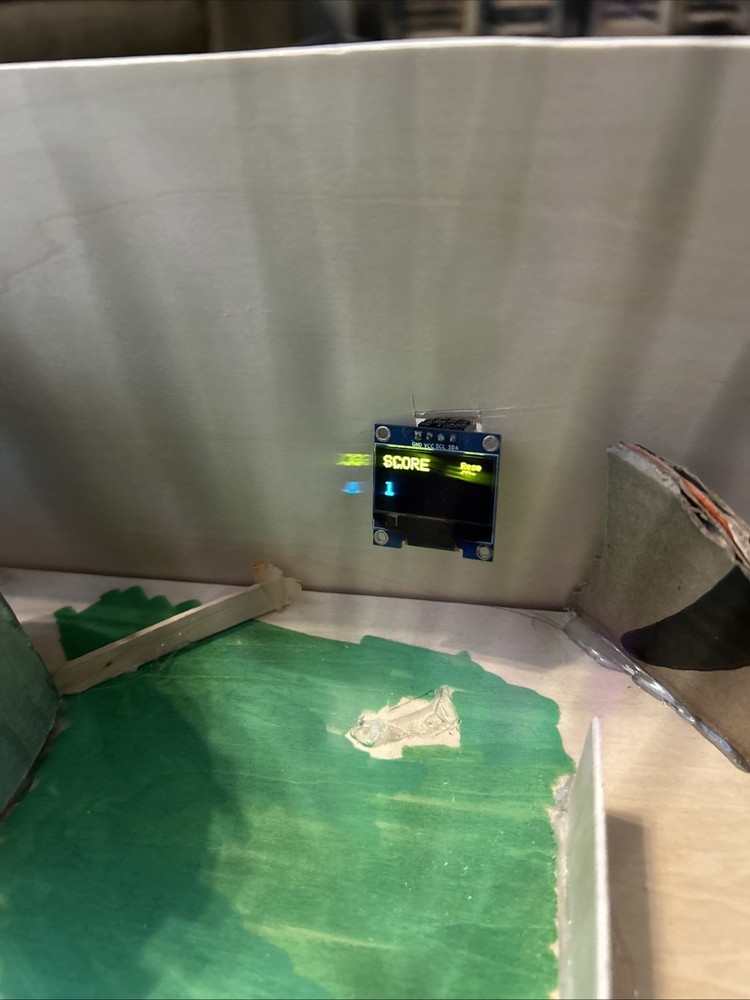 Custom Made Cardboard And Wood Pinball Machine ￼