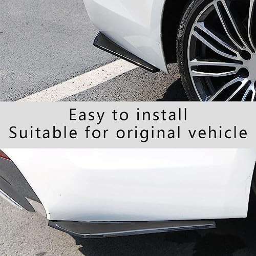 Jsorum 2Pcs Rear Bumper Canard Splitter Protector, Universal Bumper Lip Black