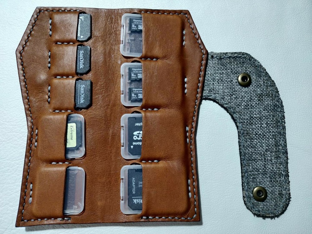 Genuine Leather Memory Card Holder